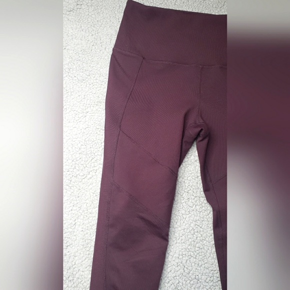 Zella Moto Ribbed High Waist Ankle Crop Leggings Size Medium - Picture 3 of 14